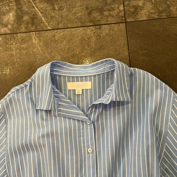 Zara Blue Striped Shirt Dress size 13/14 like new! - Picture 5 of 7